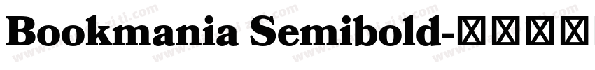Bookmania Semibold字体转换